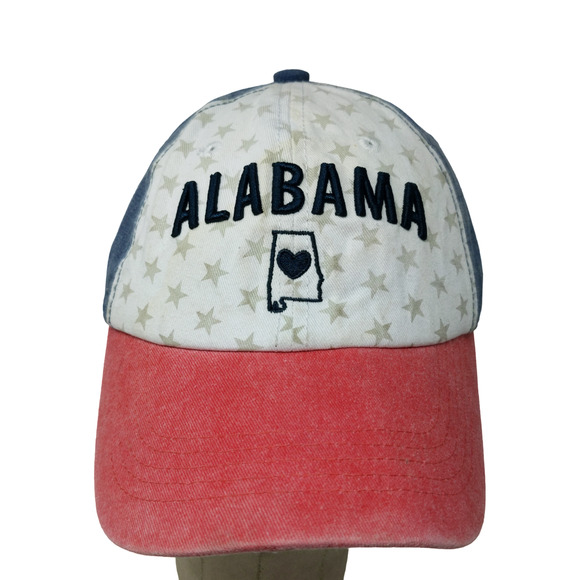 Home Free Men's Alabama Slideback Hat Red White Blue OSFM Embroidered Logo - Picture 1 of 11